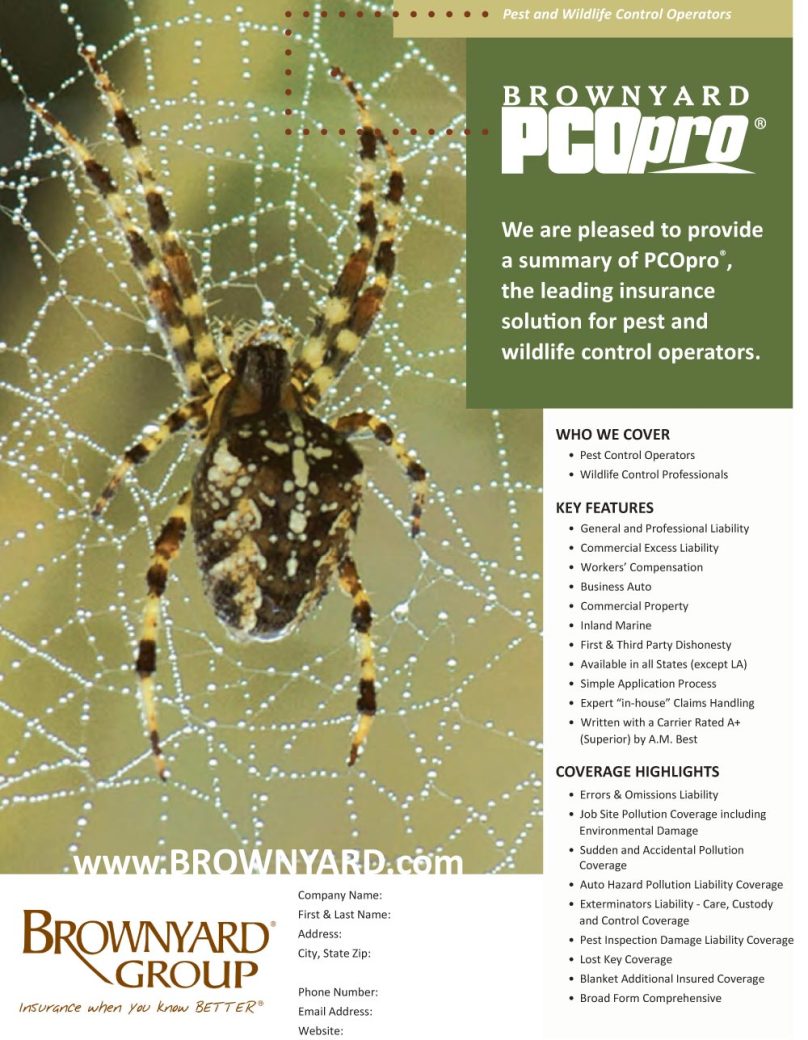 PCOpro-Factsheet-2023 PCOpro Insurance for pest and wildlife control operators
