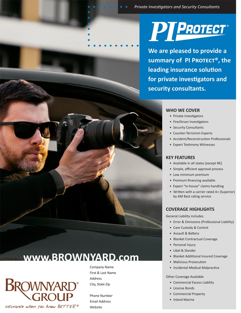 PIProtect-Factsheet-05-2025 PI Protect Factsheet - insurance for private investigators and security consultants